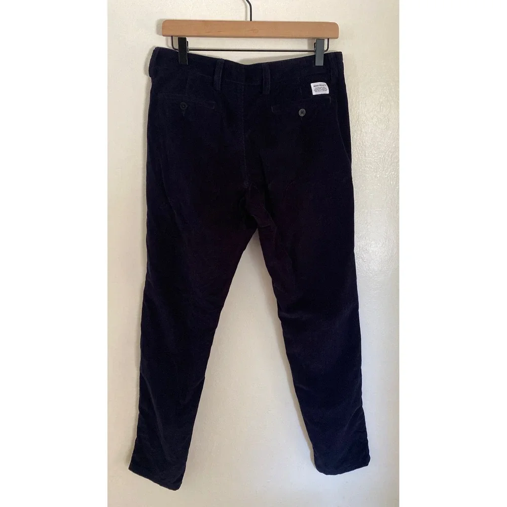 Norse Projects Aros Slim Corduroy Pant W30 L30 Navy Duca Visconti Italian Fabric